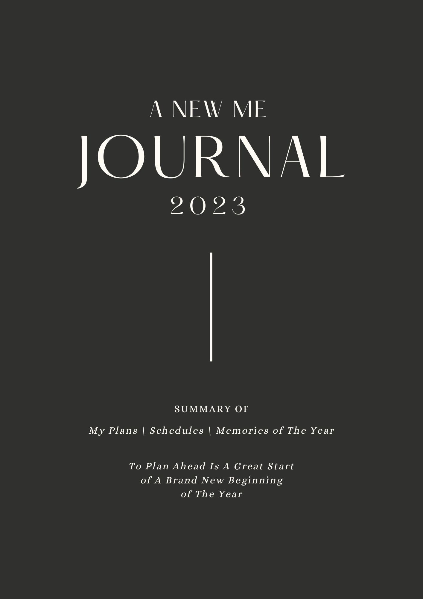 A New Me 2023 Journal Black